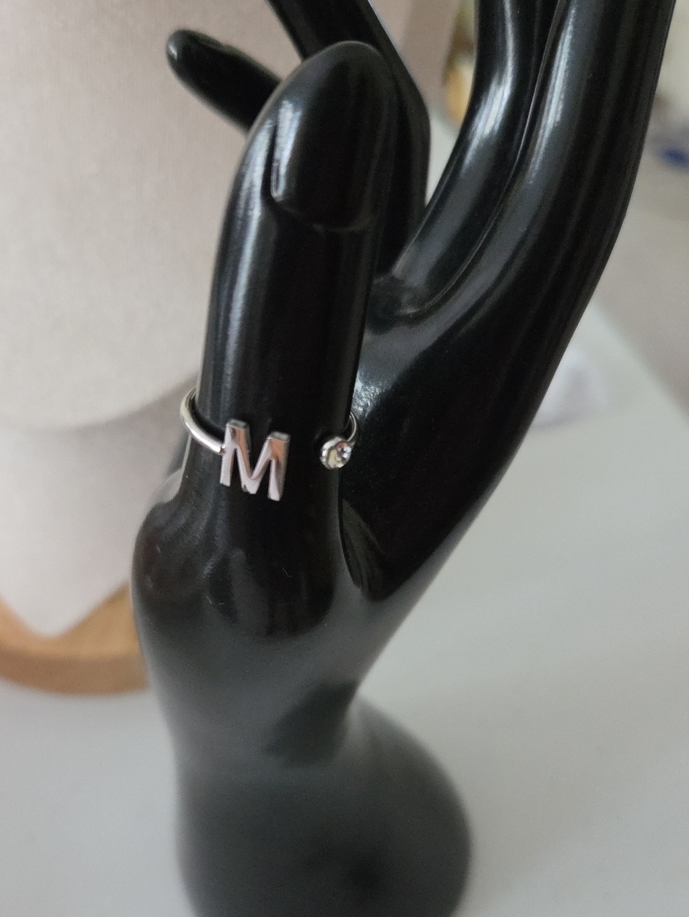 Plunder Black Lable Initial Adjustable Ring